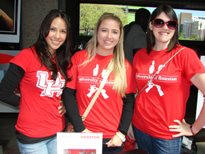 American Sign Language Interpretation seniors Constance Hughes, Lindsay Van Note, and Christie Mann