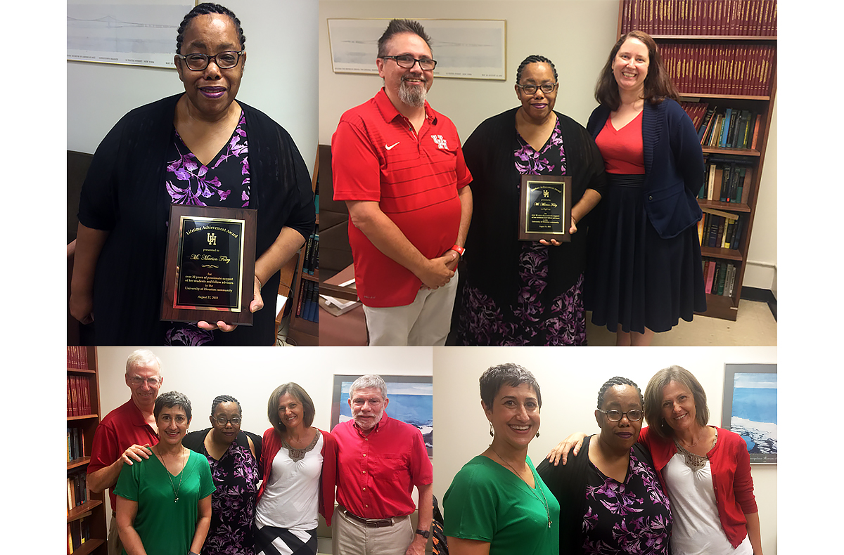 Marion Foley with Economics Department Staff & Faculty