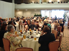 The audience enjoying their lunch.