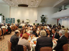 The audience enjoying their lunch.