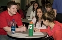 Team UH getting the answers at the student bowl: (L-R) Joe Potucek, Nadia Agha and Catherine Paquet