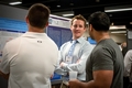  Dr. Simpson at the poster session 