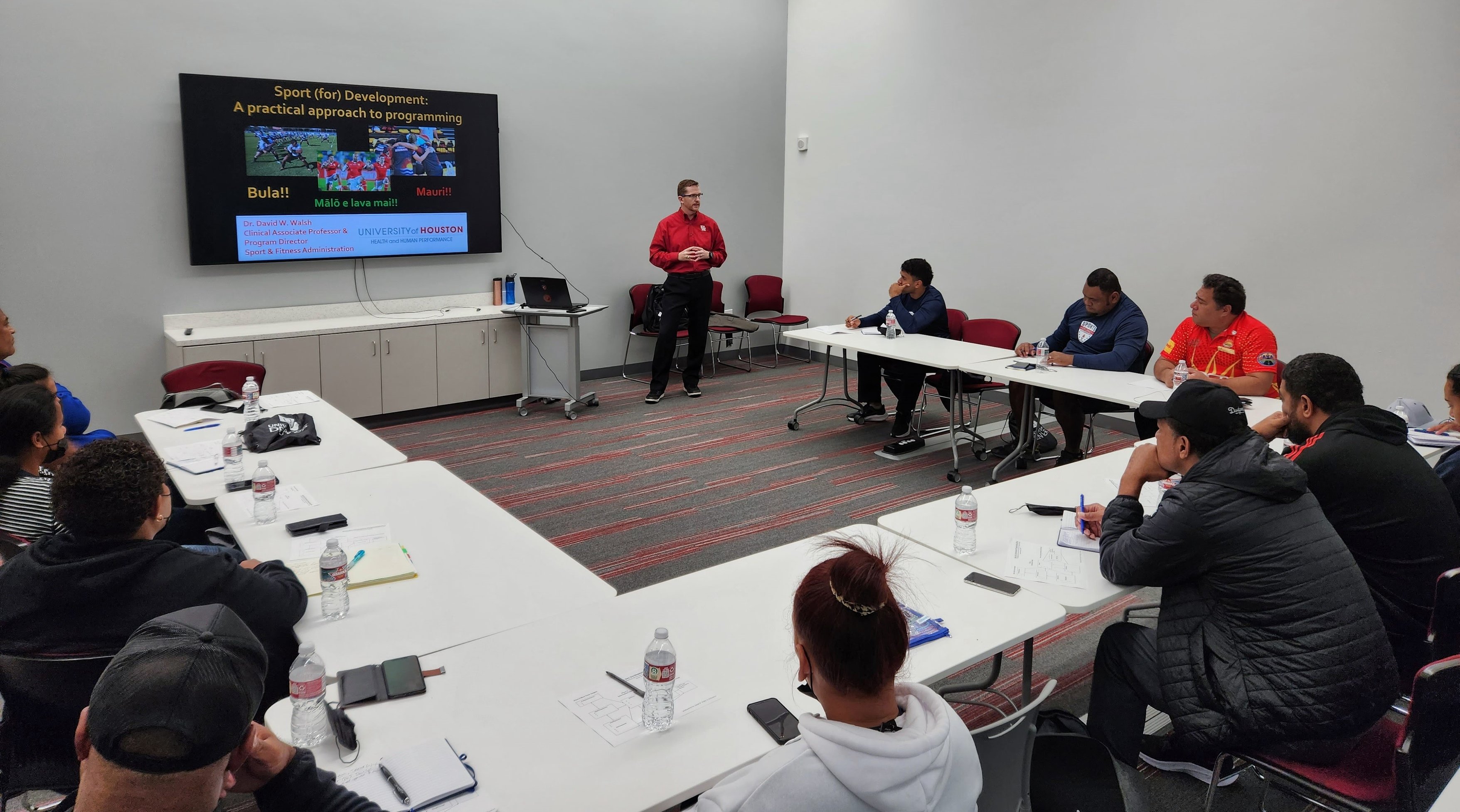 David Walsh leading a workshop