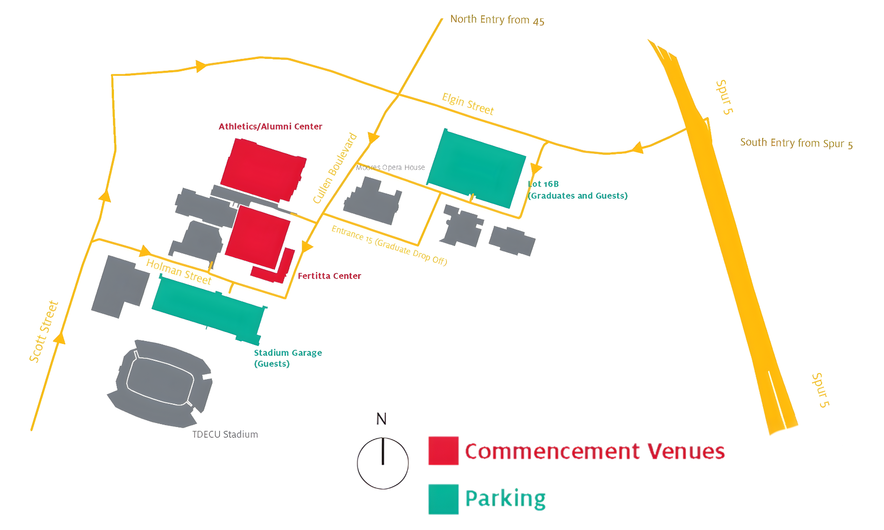 FC Commencement Parking Map
