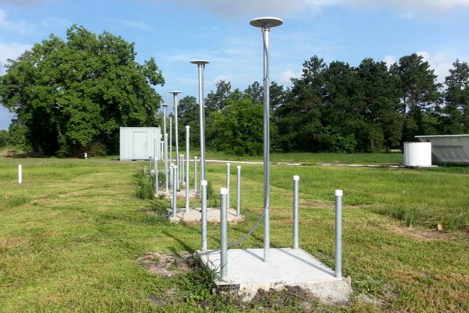 Four permanent real-time GPS stations at the Univeristy of Houston Coastal Center