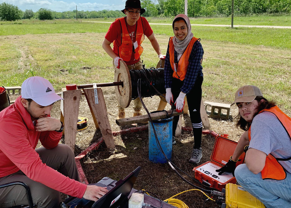 Students gaining firsthand experience in ecological habitat