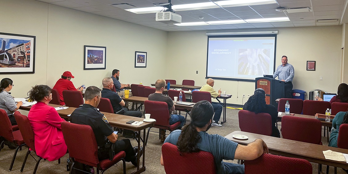 Participant presenting their capstone project