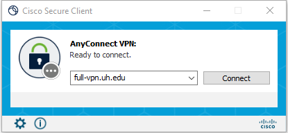 Cisco AnyConnect full vpn dialog