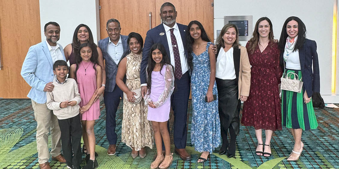 Alex Varkey with family and friends at APhA 2025
