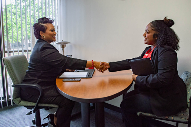 on-campus interview room