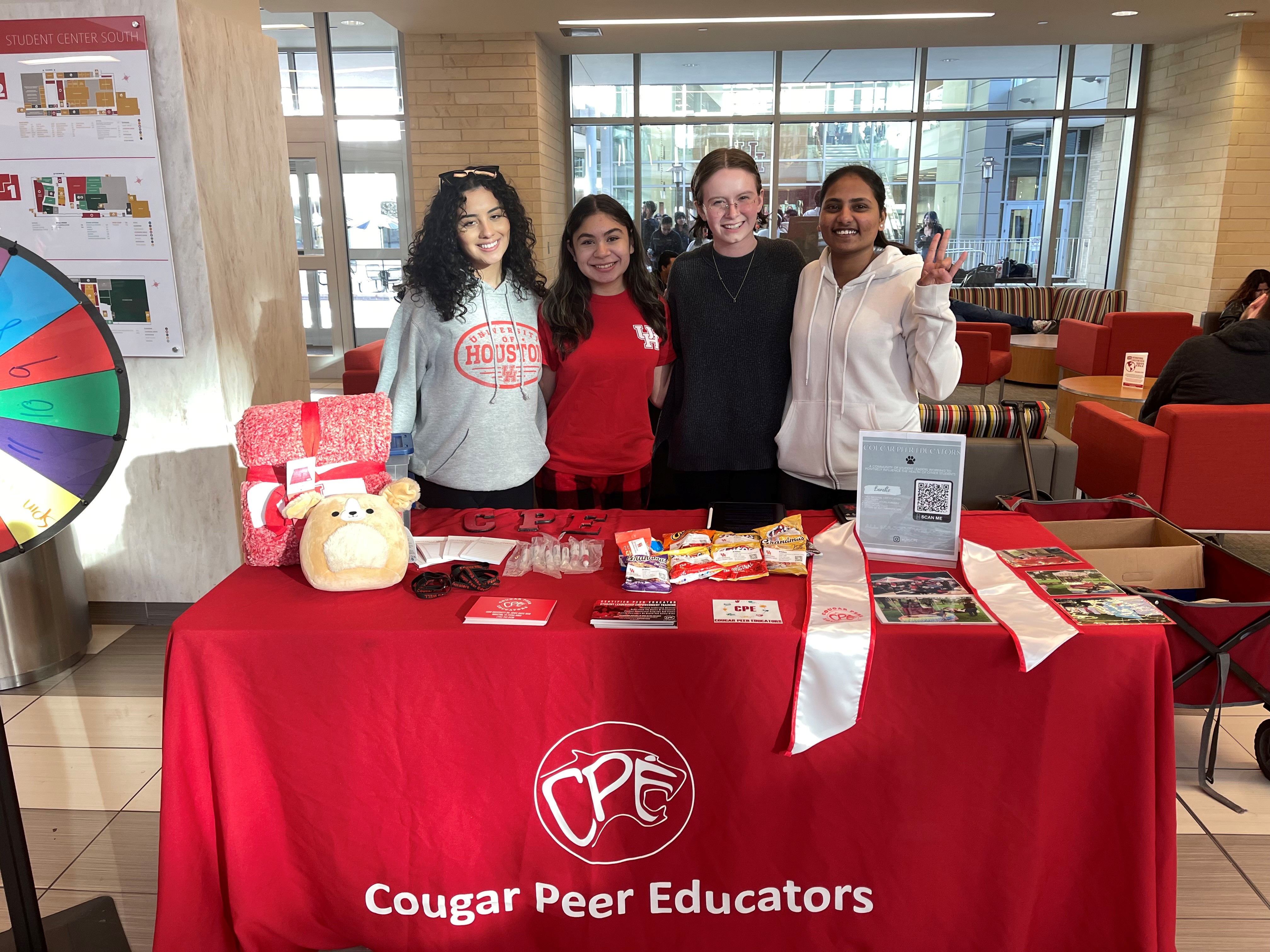 Cougar Peer Educators tabling